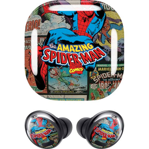 Marvel Classic Comics Amazing Spider-Man Collage Galaxy Buds Pro Skin